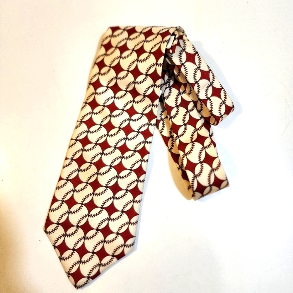 SMITHSONIAN 100% Silk Baseball  Men's tie